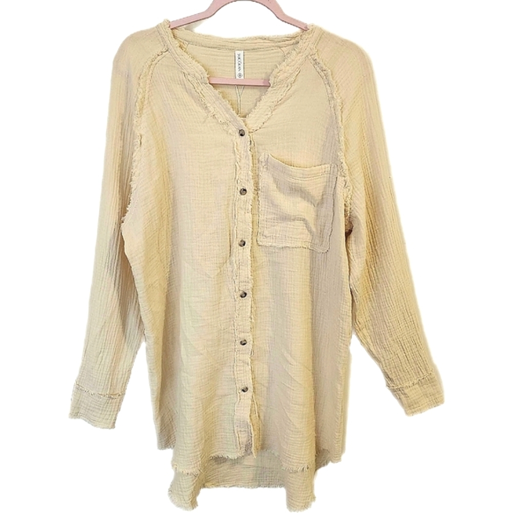 🆕️ Distressed Cotton Shirt